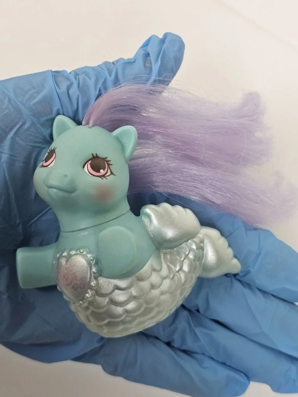 1991 My Little Pony G1 Hasbro Baby Blue Sea Princess Fancy Mermaid Vintage Flaws